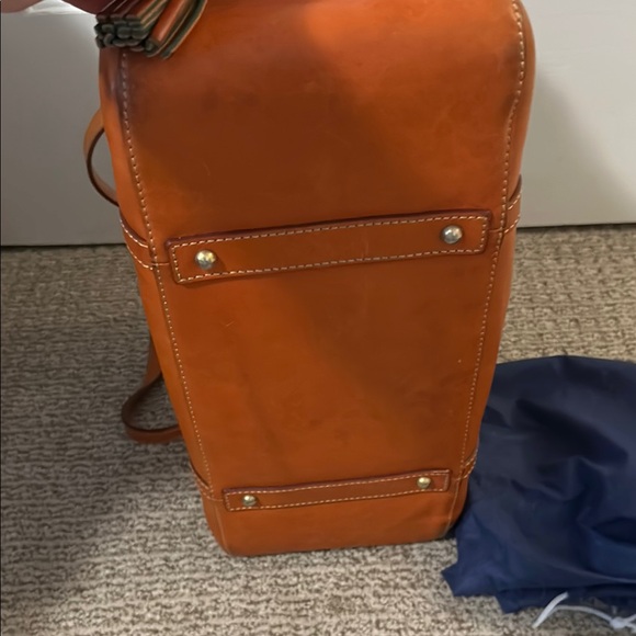 Dooney & Bourke Orange Leather Satchel - Picture 7 of 10